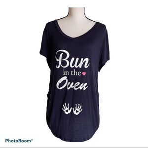 French Pastry Bun in the Oven Maternity Top, XL